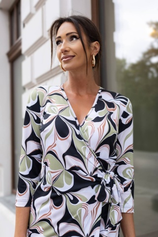 Sukienka Frida w abstrakcyjny wzór